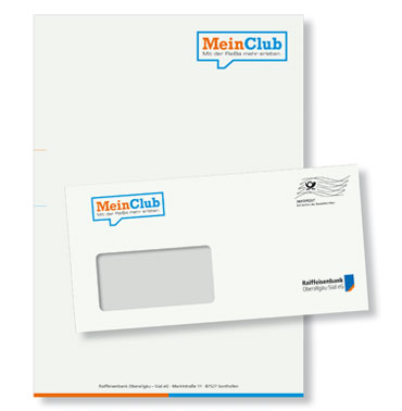 Raiffeisenbank Briefbogen Umschlag Mein Club - Mein Konto