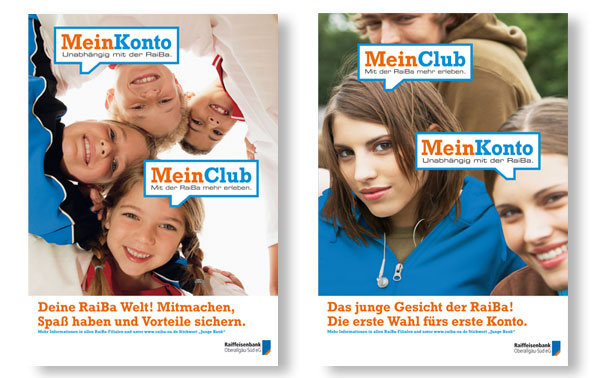 Raiffeisenbank Plakate Mein Club - Mein Konto